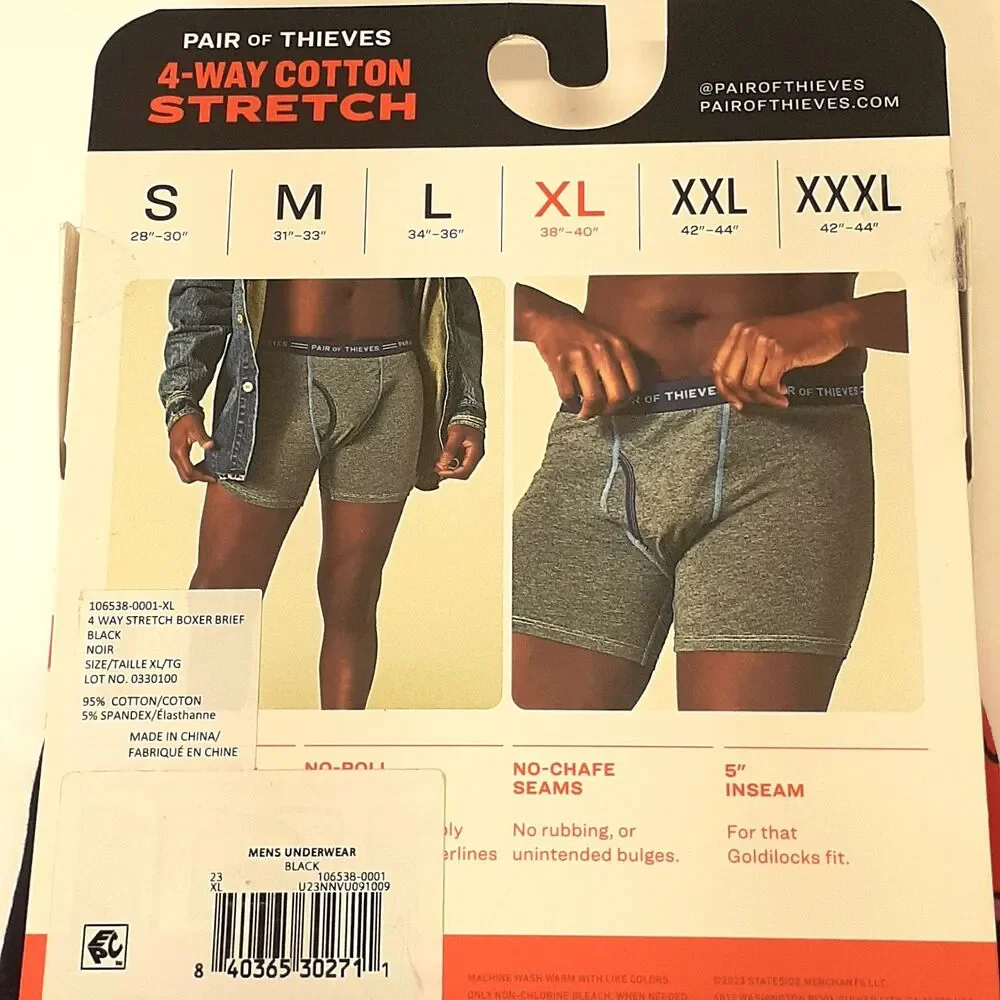 Pair of Thieves Boxer Brief XL Soda Wine Champagne Bottle Print 1 Pack NEW